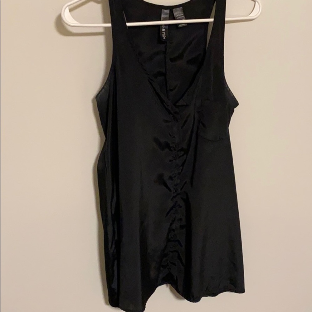 Black Satin Tank